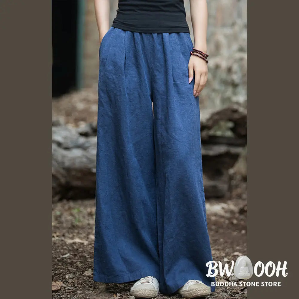 BWOOOH printed wide-leg yoga pants - Retro Wide Leg Pants Casual Women's Yoga