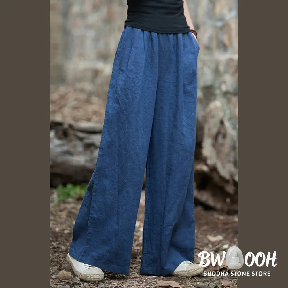 BWOOOH printed wide-leg yoga pants - Retro Wide Leg Pants Casual Women&
