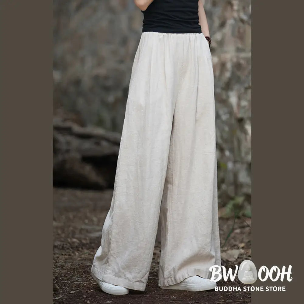 BWOOOH printed wide-leg yoga pants - Retro Wide Leg Pants Casual Women&