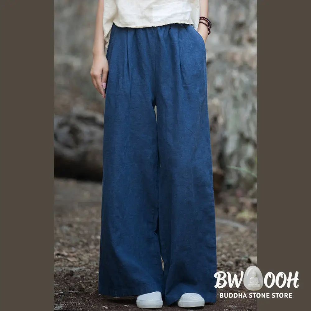 BWOOOH printed wide-leg yoga pants - Retro Wide Leg Pants Casual Women&