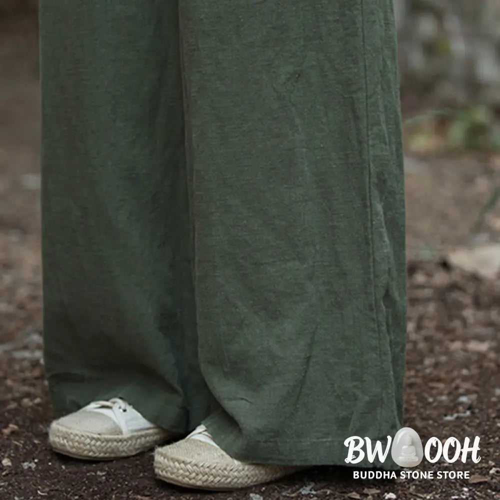 BWOOOH printed wide-leg yoga pants - Retro Wide Leg Pants Casual Women&