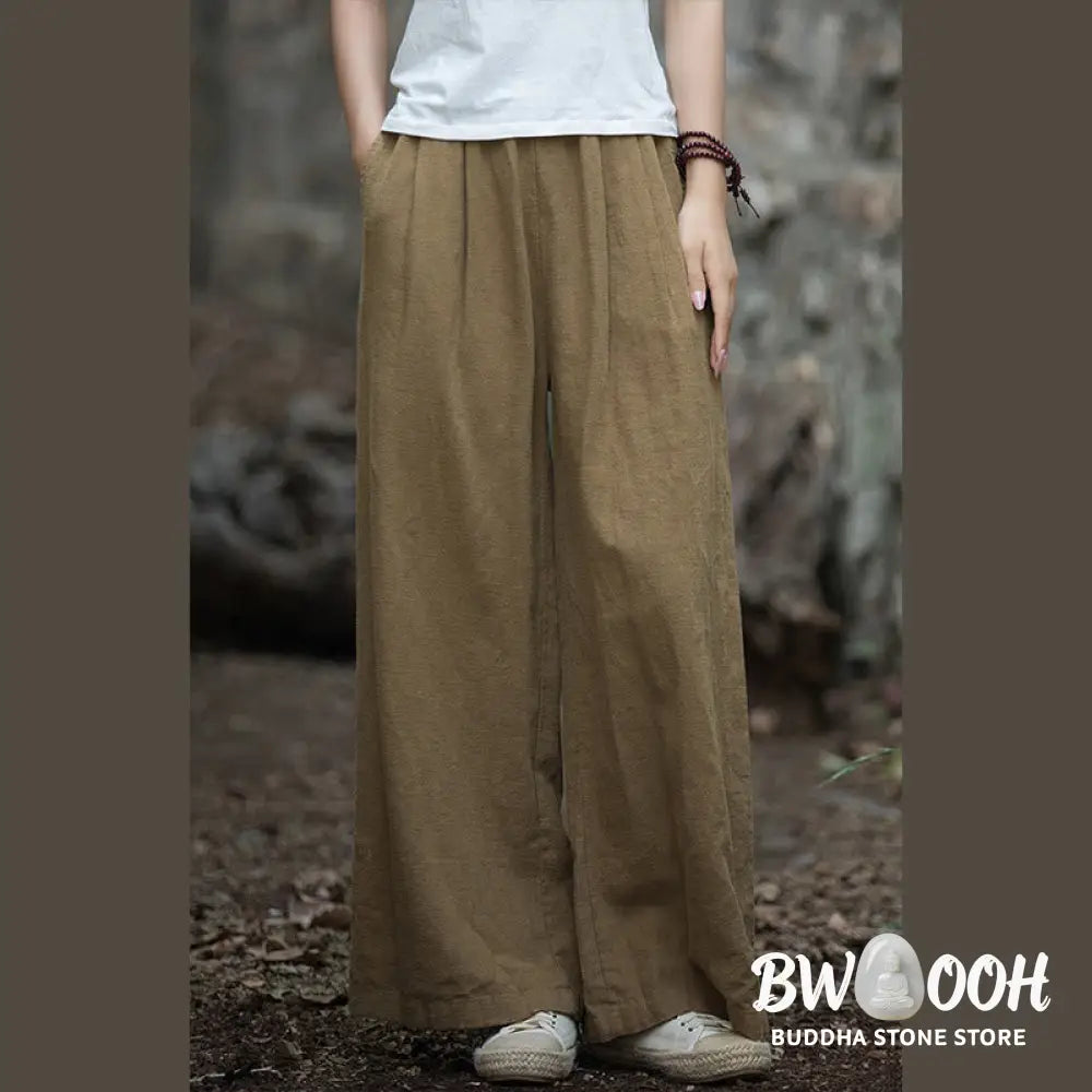 BWOOOH printed wide-leg yoga pants - Retro Wide Leg Pants Casual Women&