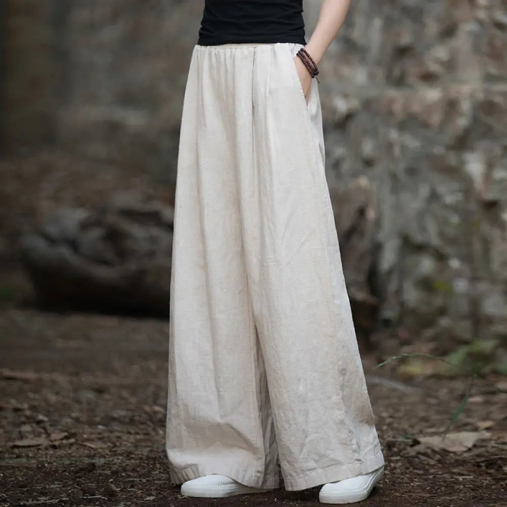 BWOOOH printed wide-leg yoga pants - Retro Wide Leg Pants Casual Women&