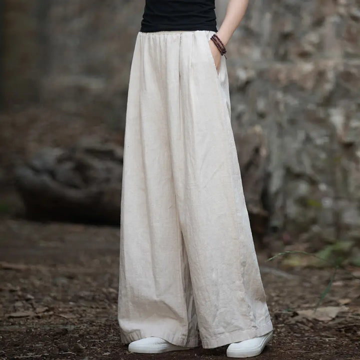BWOOOH printed wide-leg yoga pants - Retro Wide Leg Pants Casual Women&