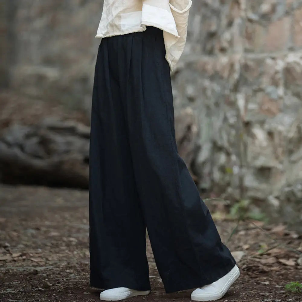 BWOOOH printed wide-leg yoga pants - Retro Wide Leg Pants Casual Women&