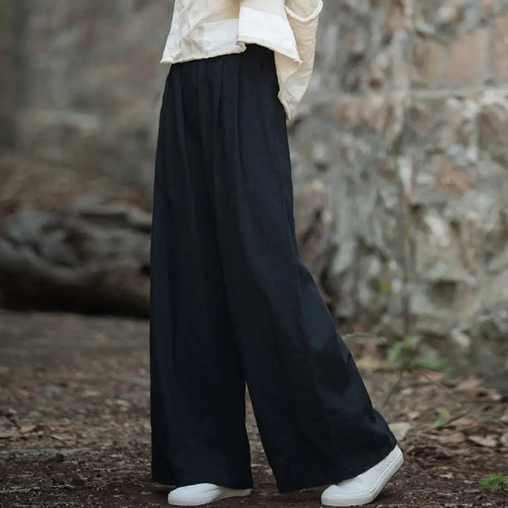 BWOOOH printed wide-leg yoga pants - Retro Wide Leg Pants Casual Women&