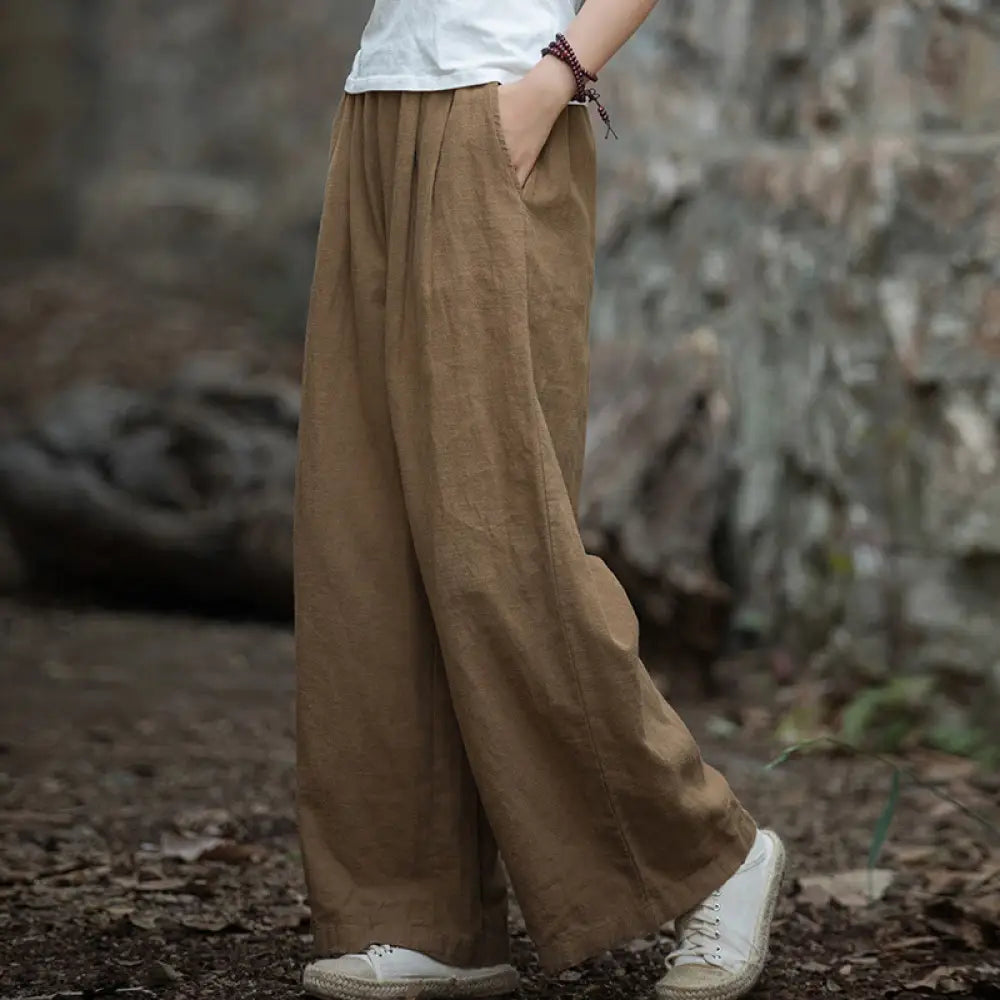 BWOOOH printed wide-leg yoga pants - Retro Wide Leg Pants Casual Women&