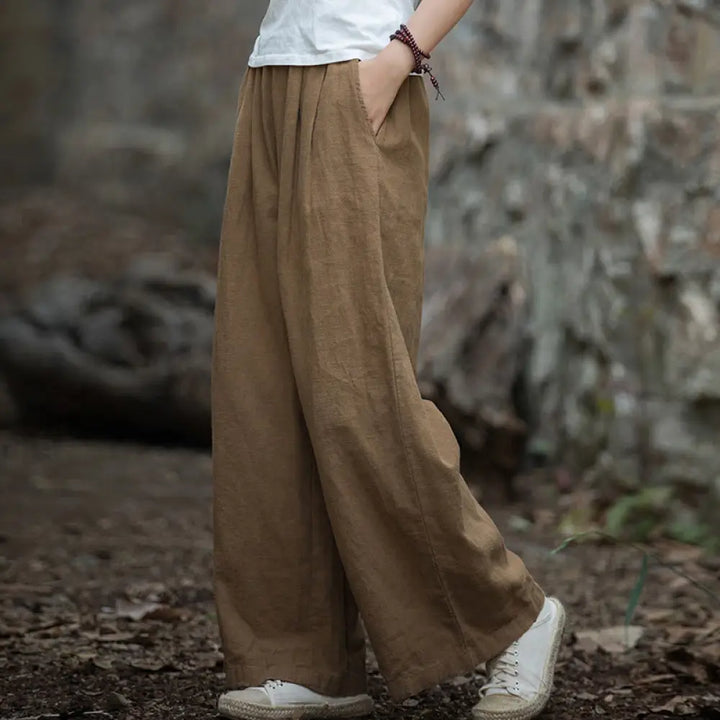 BWOOOH printed wide-leg yoga pants - Retro Wide Leg Pants Casual Women&