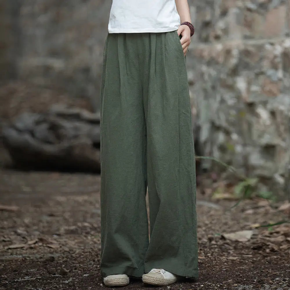 BWOOOH printed wide-leg yoga pants - Retro Wide Leg Pants Casual Women&