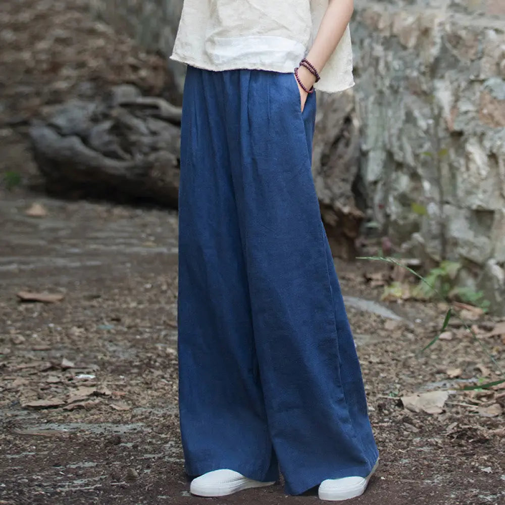 BWOOOH printed wide-leg yoga pants - Retro Wide Leg Pants Casual Women's Yoga