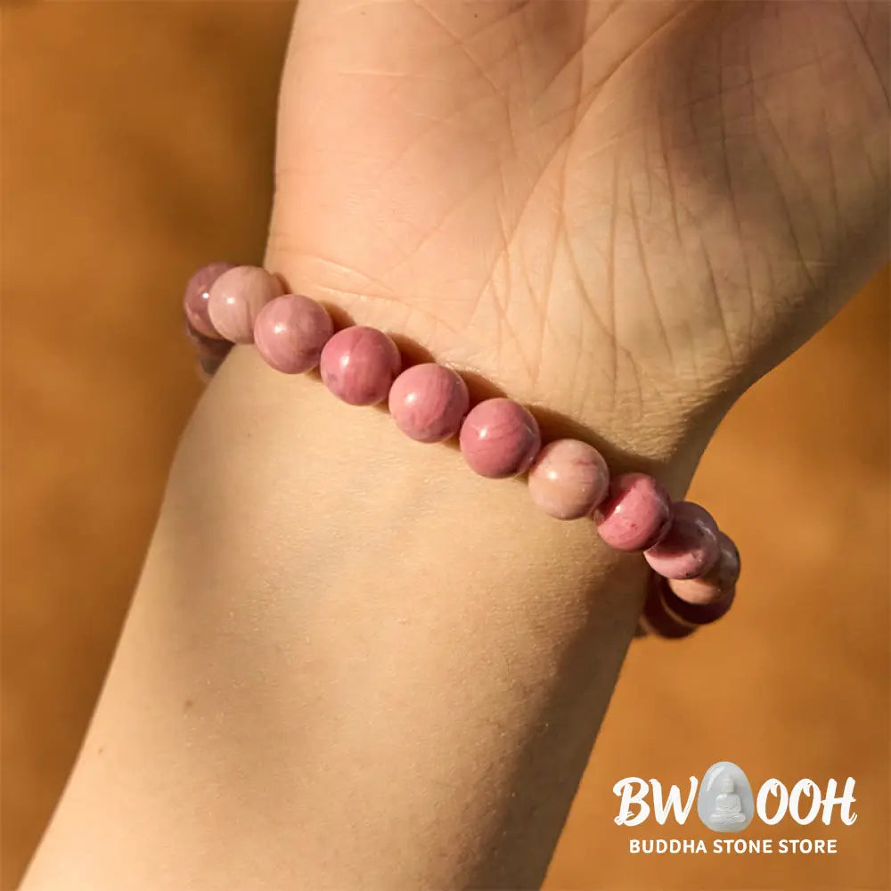 Buddha Stones Rhodonite Healing Relationships Bracelet - BWOOOH - Rhodonite(Wrist Circumference: 14-16cm) - Bracelet