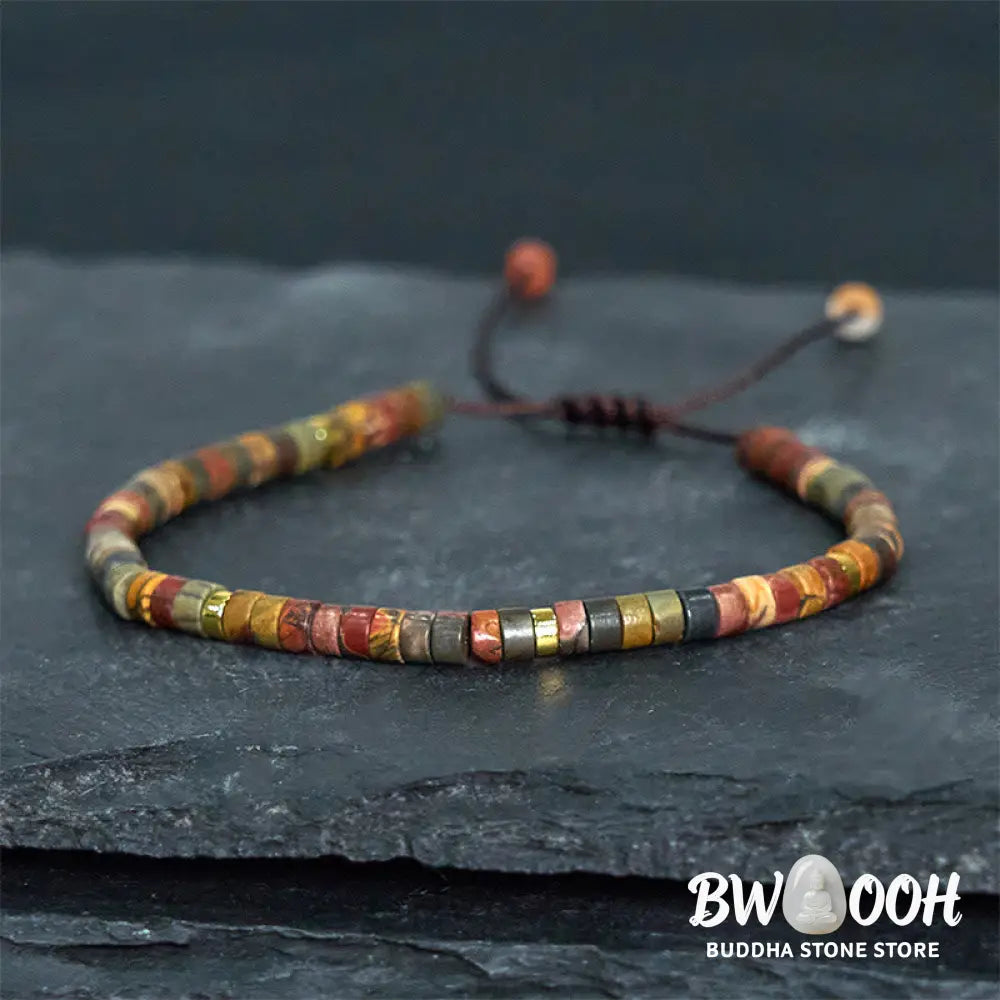 Buddha Stones Rhodonite Healing Relationships Spacer Bead Bracelet - BWOOOH - Rhodonite(Wrist Circumference 17-25cm)