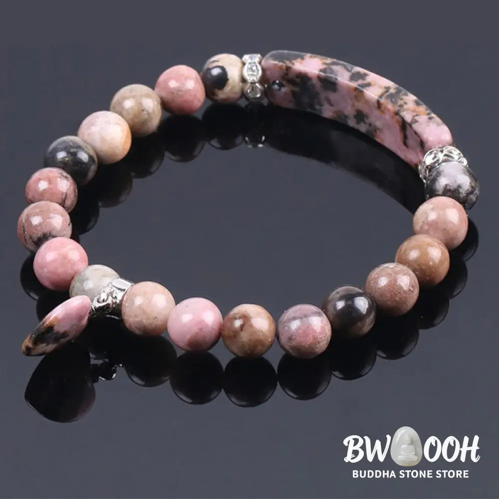 Buddha Stones Rhodonite Love Heart Healing Beads Bracelet - BWOOOH - Rhodonite - Bracelet
