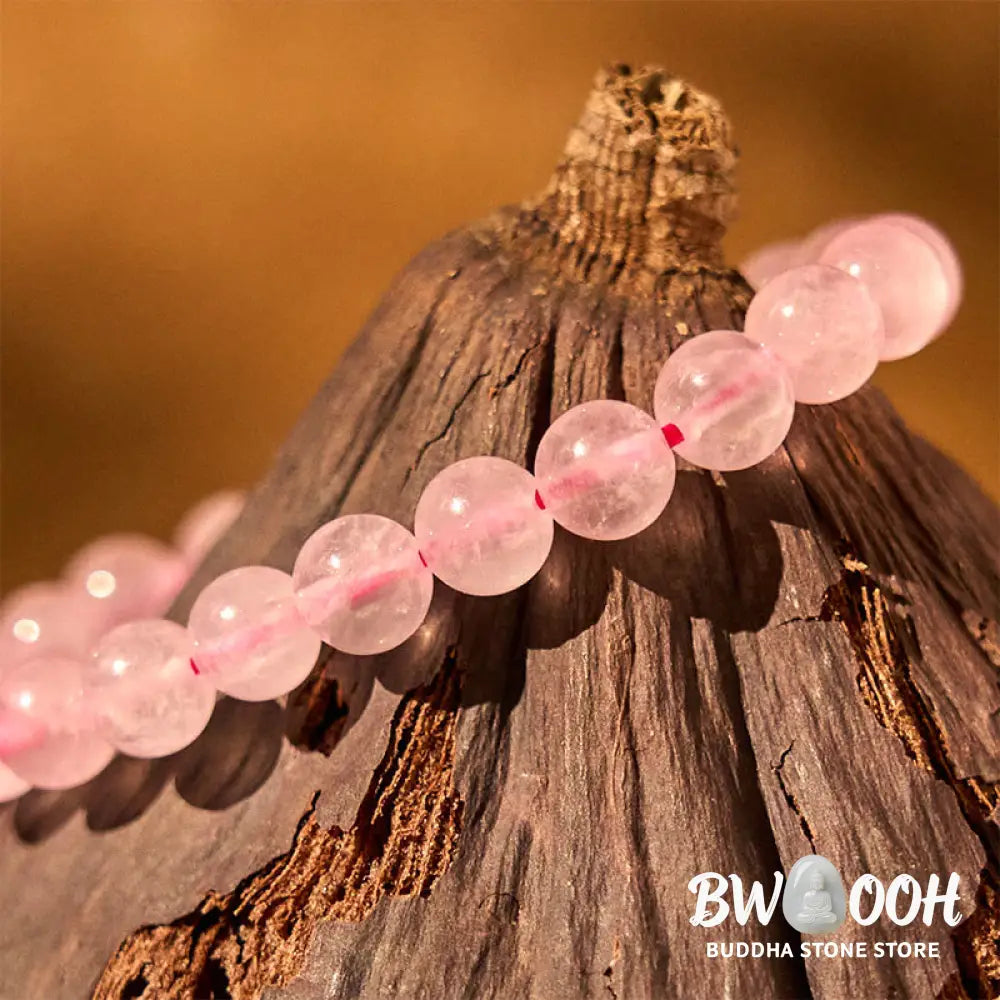 Buddha Stones Rose Quartz Healing Energy Bracelet - BWOOOH - Rose Quartz(Wrist Circumference: 14-16cm) - Bracelet