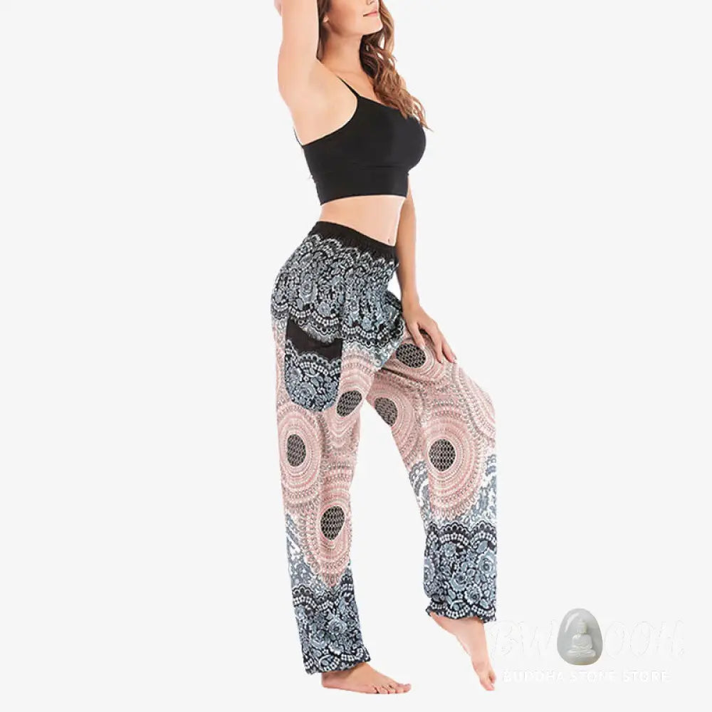 BWOOOH printed harem pants - Round Geometric Pattern Loose Casual Har