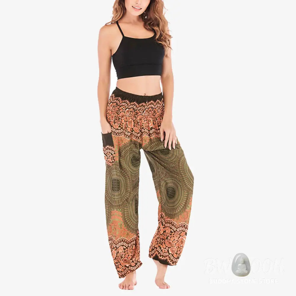 BWOOOH printed harem pants - Round Geometric Pattern Loose Casual Har