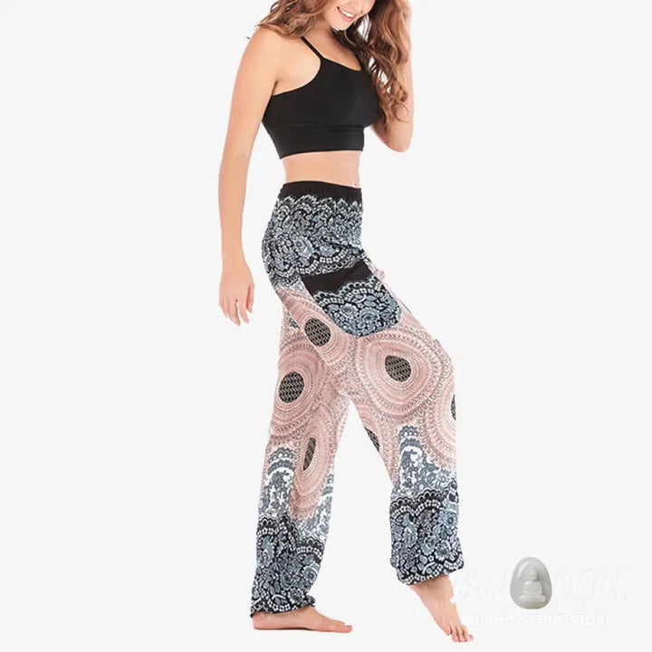 BWOOOH printed harem pants - Round Geometric Pattern Loose Casual Har