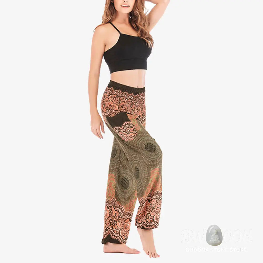 BWOOOH printed harem pants - Round Geometric Pattern Loose Casual Har