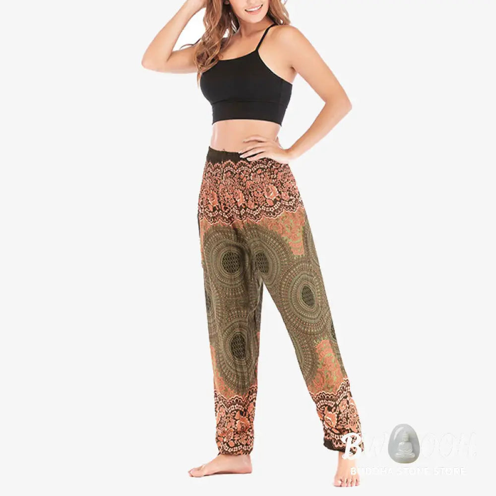 BWOOOH printed harem pants - Round Geometric Pattern Loose Casual Har