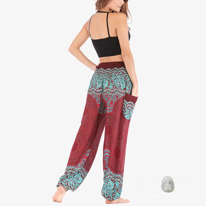 BWOOOH printed harem pants - Round Geometric Pattern Loose Casual Har