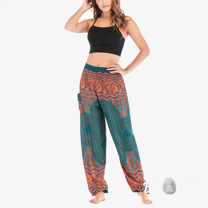 BWOOOH printed harem pants - Round Geometric Pattern Loose Casual Har