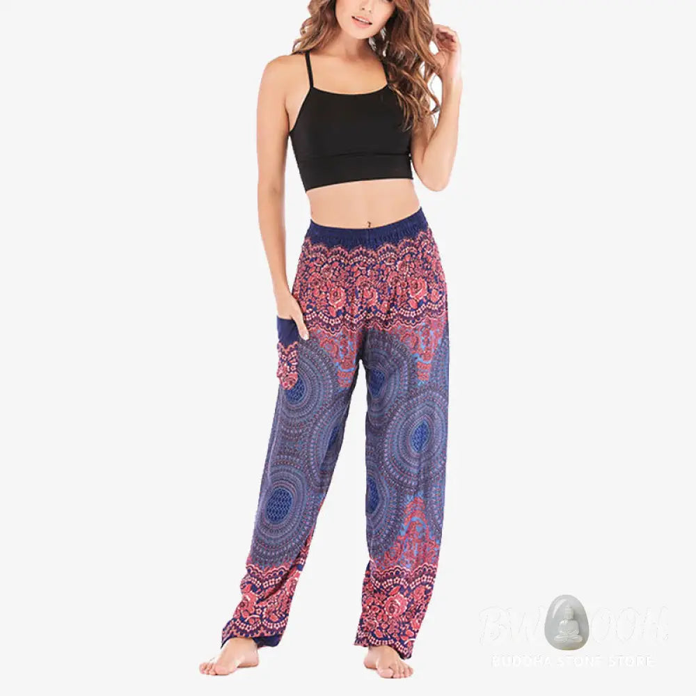 BWOOOH printed harem pants - Round Geometric Pattern Loose Casual Har