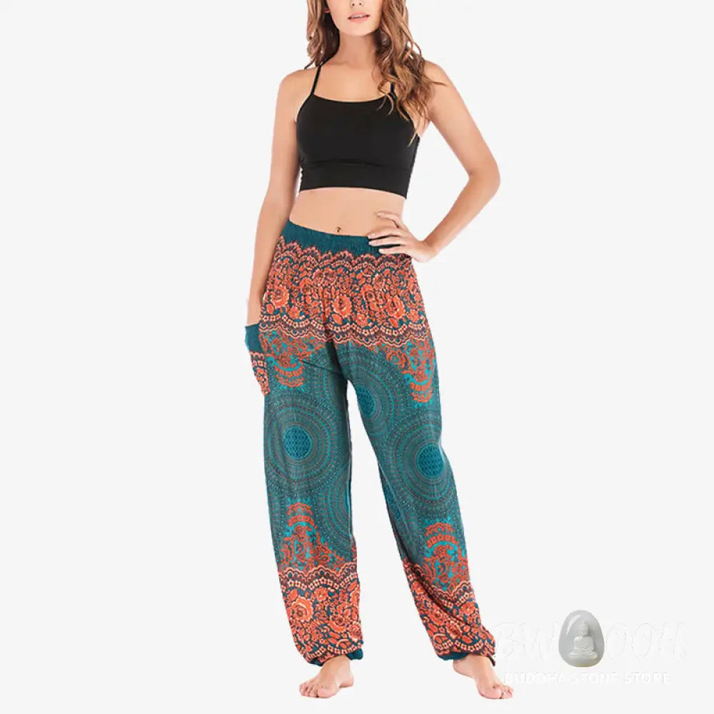 BWOOOH printed harem pants - Round Geometric Pattern Loose Casual Har