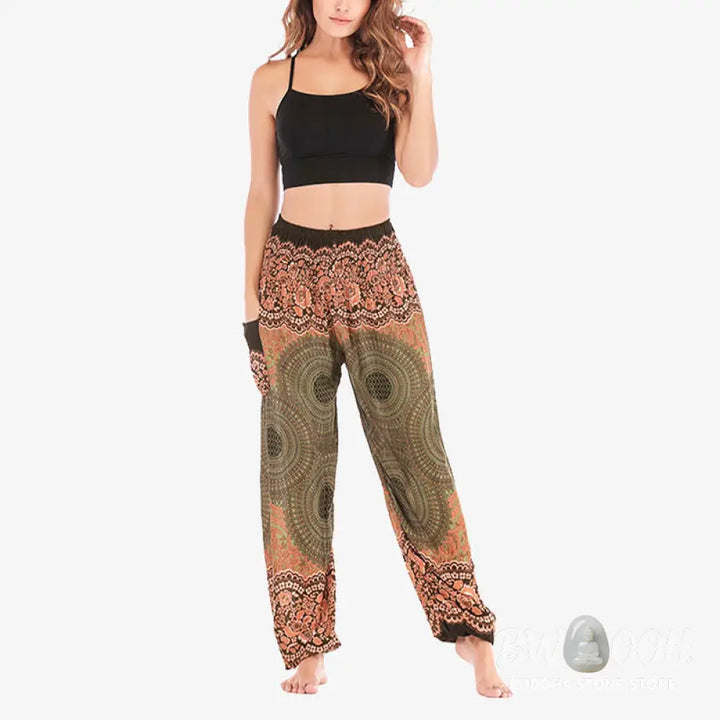 BWOOOH printed harem pants - Round Geometric Pattern Loose Casual Har