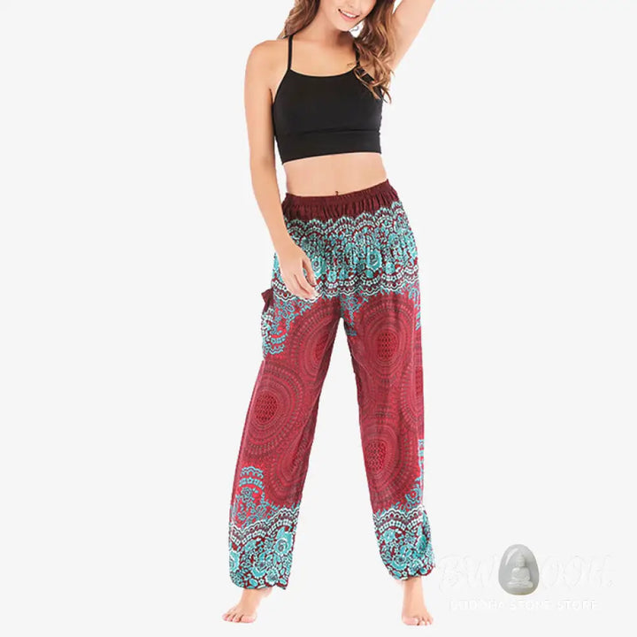 BWOOOH printed harem pants - Round Geometric Pattern Loose Casual Har