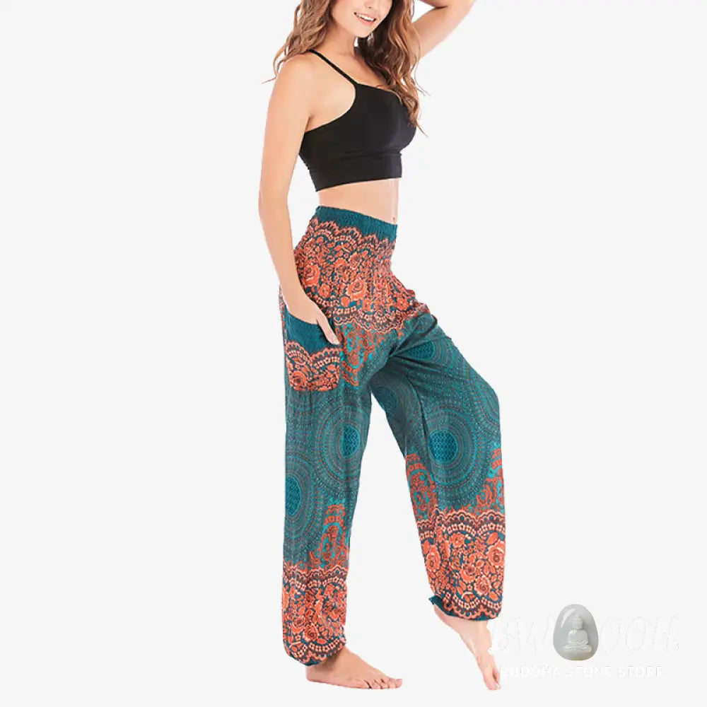 BWOOOH printed harem pants - Round Geometric Pattern Loose Casual Har