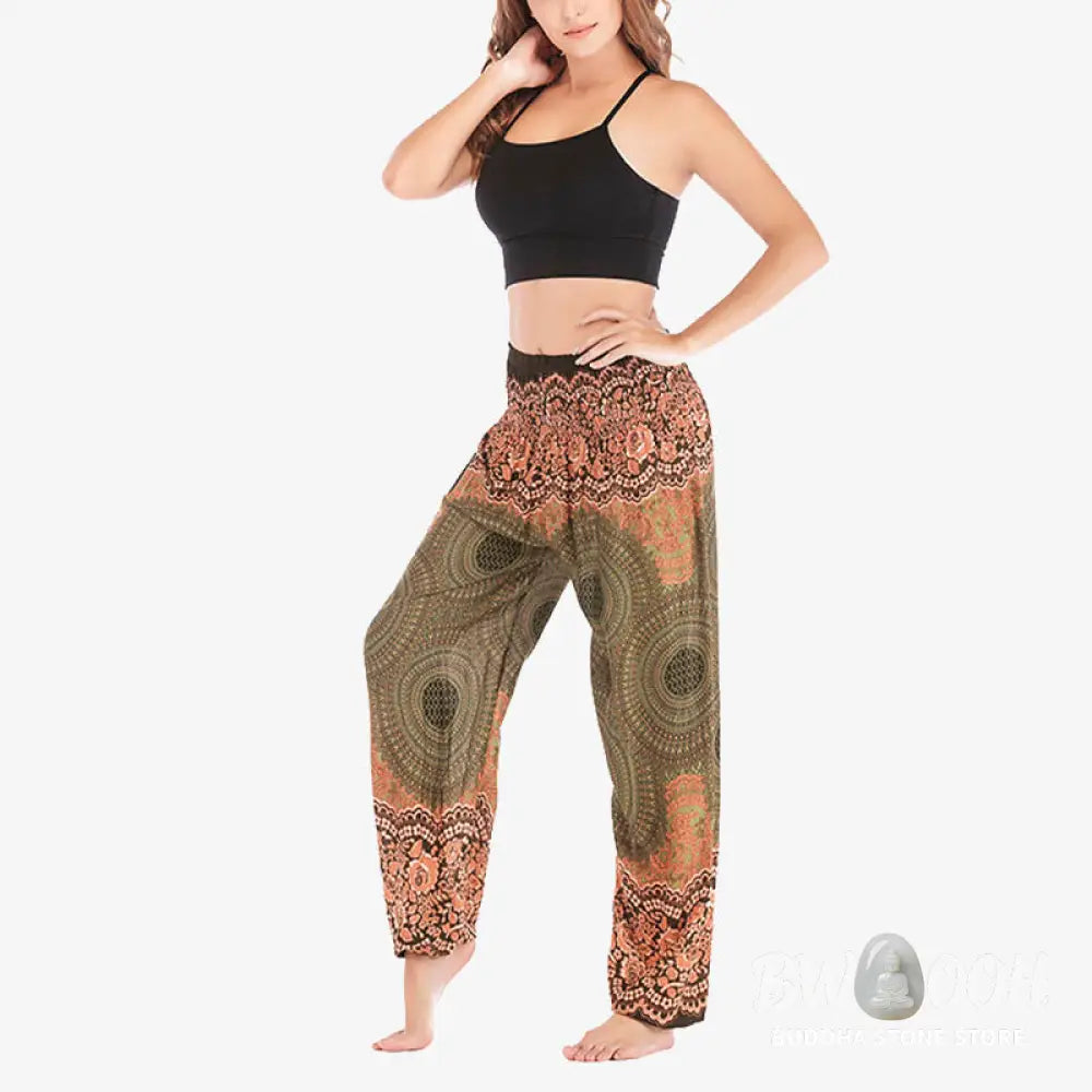 BWOOOH printed harem pants - Round Geometric Pattern Loose Casual Har