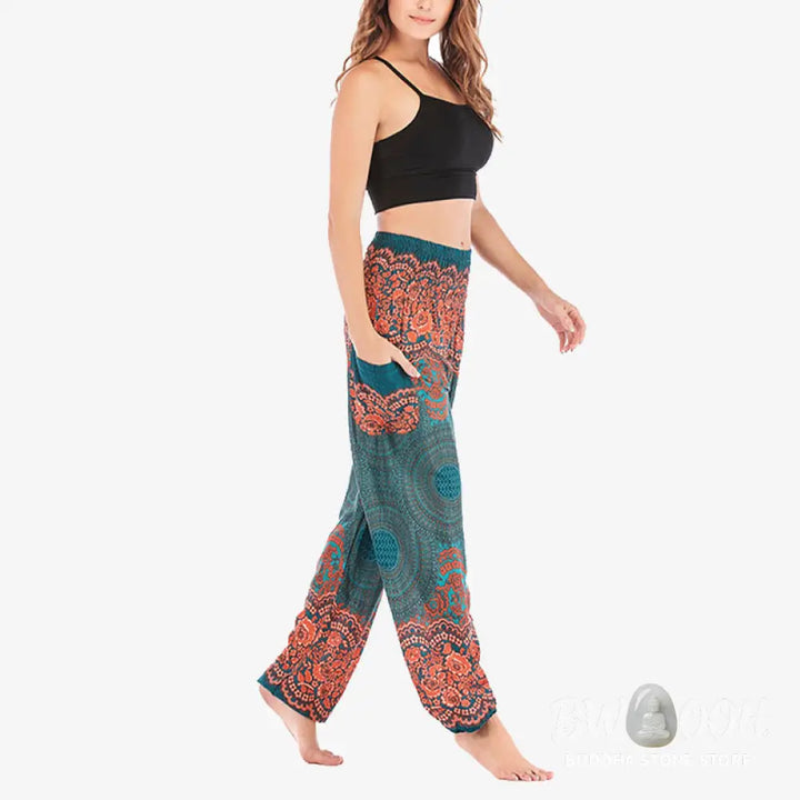 BWOOOH printed harem pants - Round Geometric Pattern Loose Casual Har