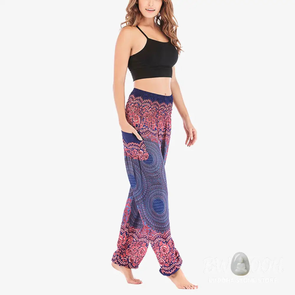 BWOOOH printed harem pants - Round Geometric Pattern Loose Casual Har