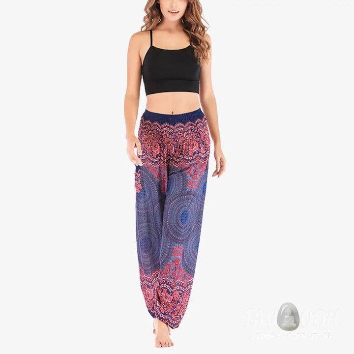 BWOOOH printed harem pants - Round Geometric Pattern Loose Casual Har