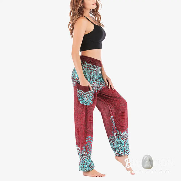 BWOOOH printed harem pants - Round Geometric Pattern Loose Casual Har