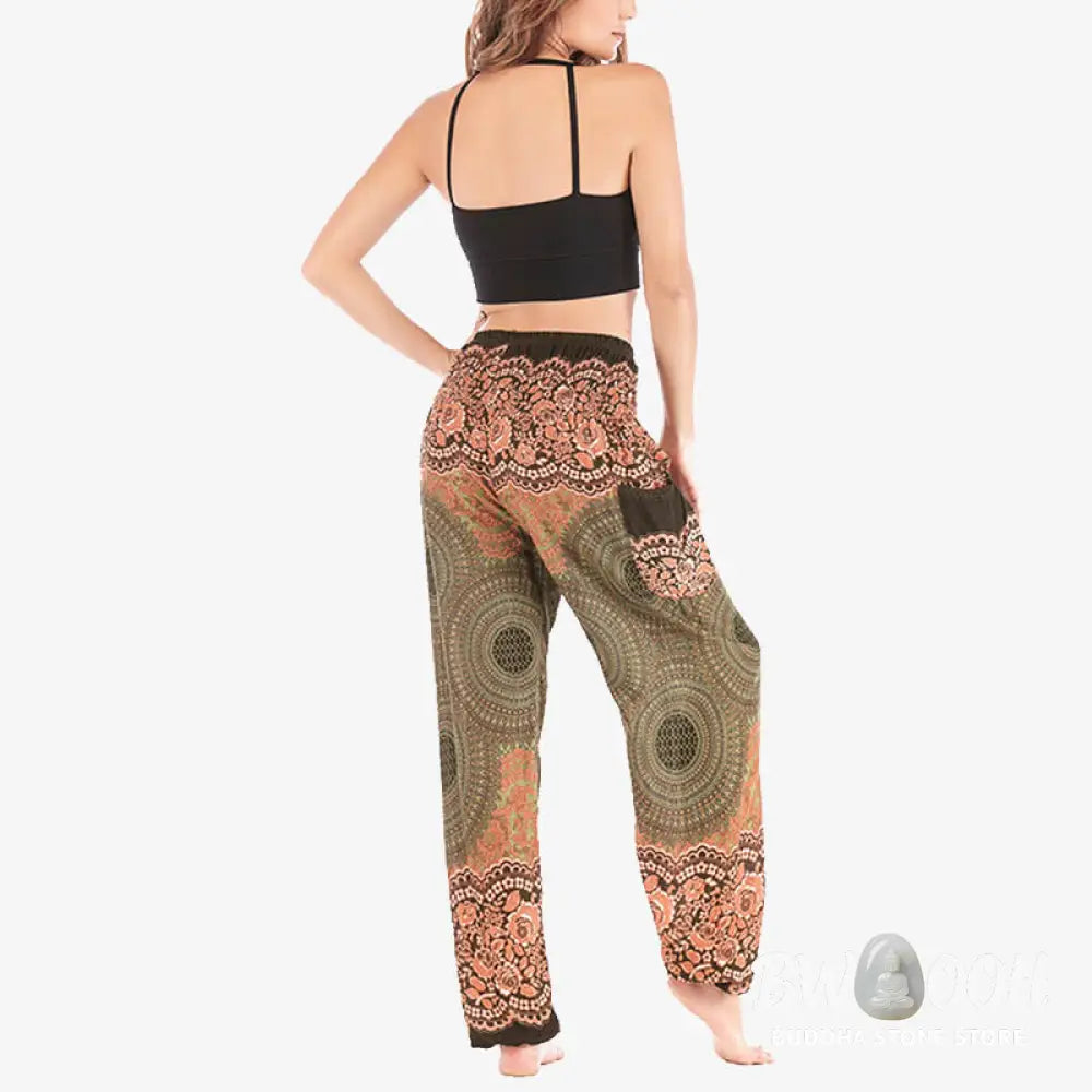 BWOOOH printed harem pants - Round Geometric Pattern Loose Casual Har
