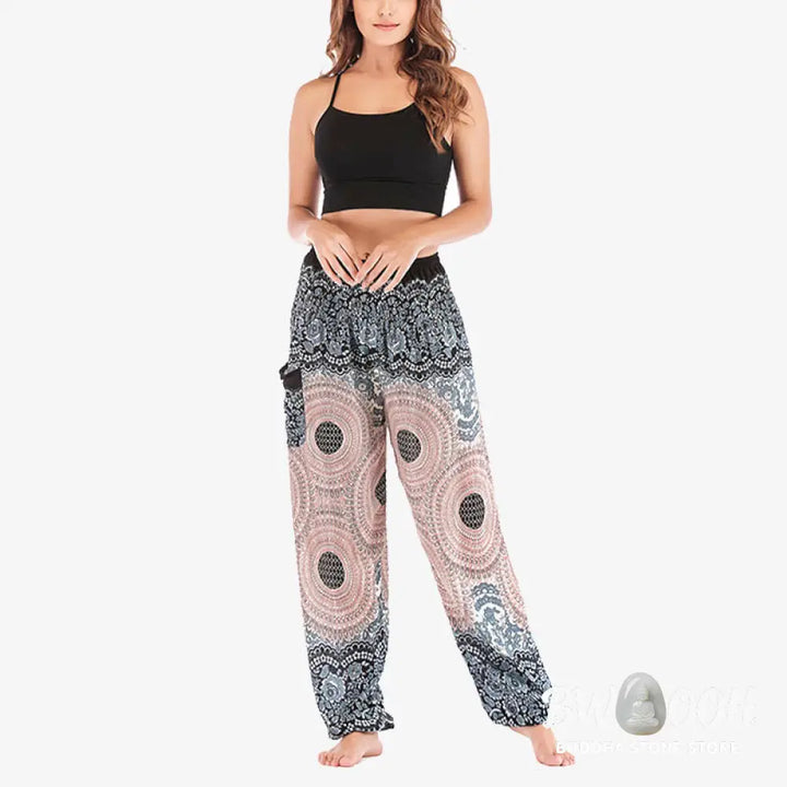 BWOOOH printed harem pants - Round Geometric Pattern Loose Casual Har