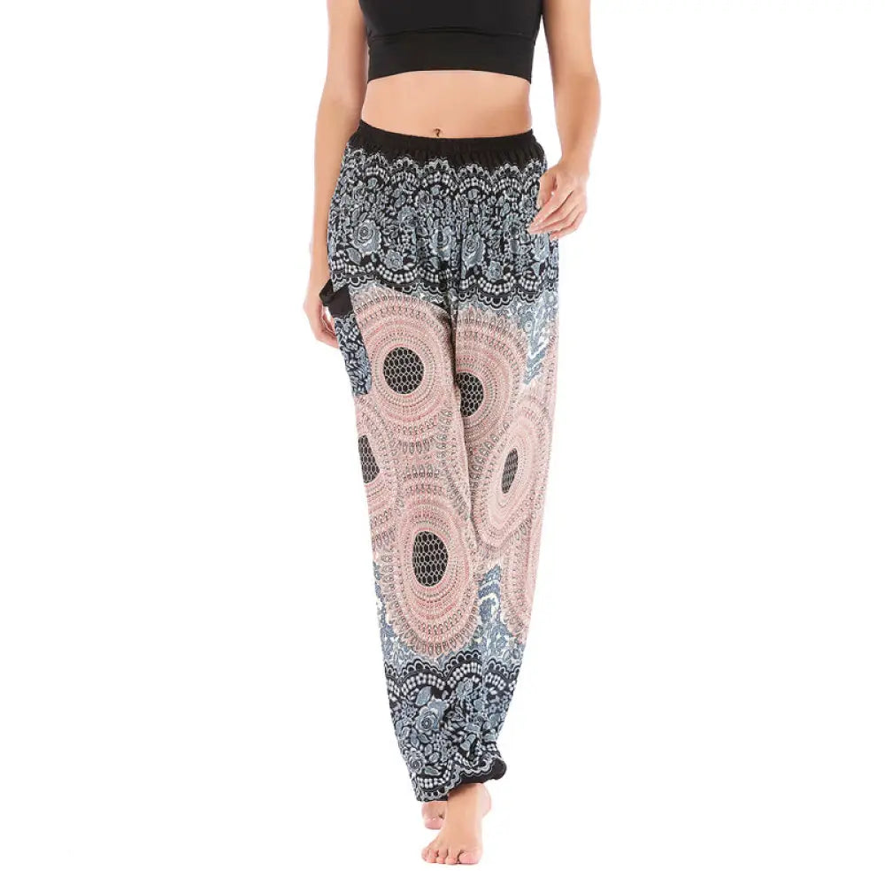 BWOOOH printed harem pants - Round Geometric Pattern Loose Casual Har