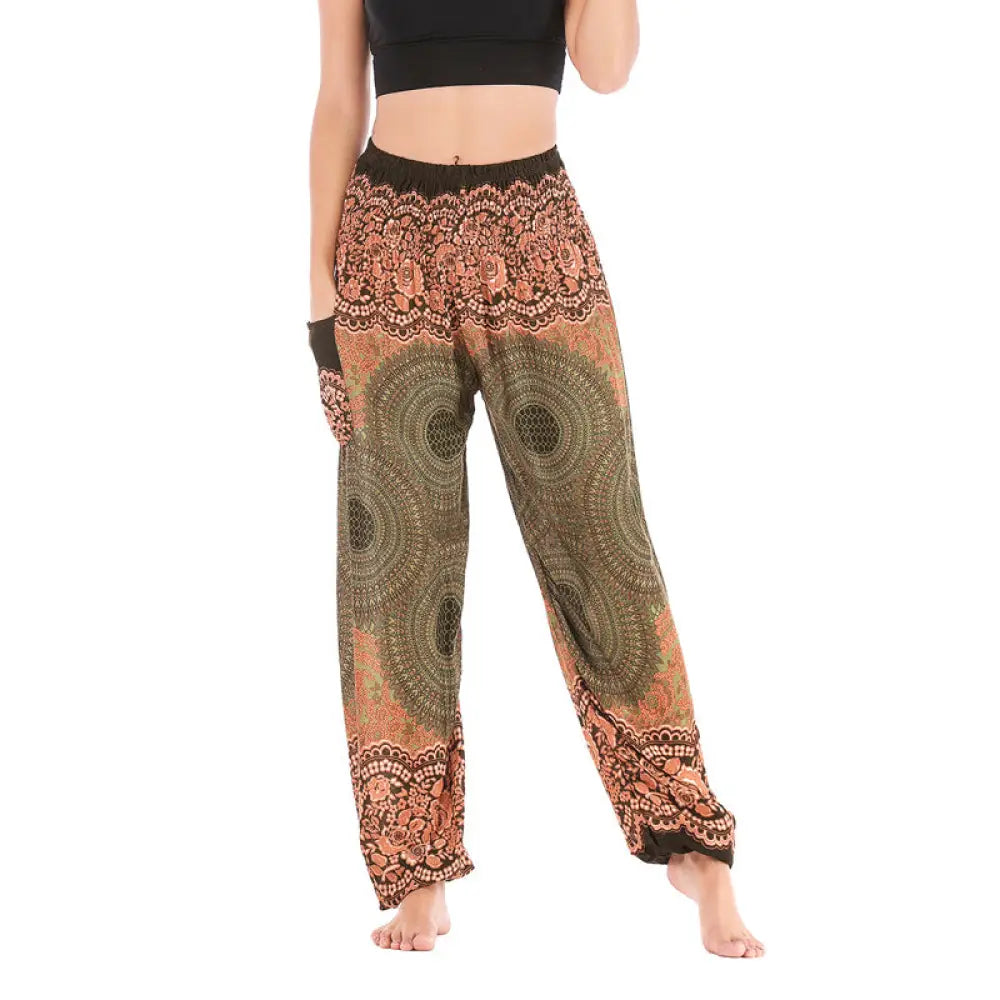 BWOOOH printed harem pants - Round Geometric Pattern Loose Casual Har