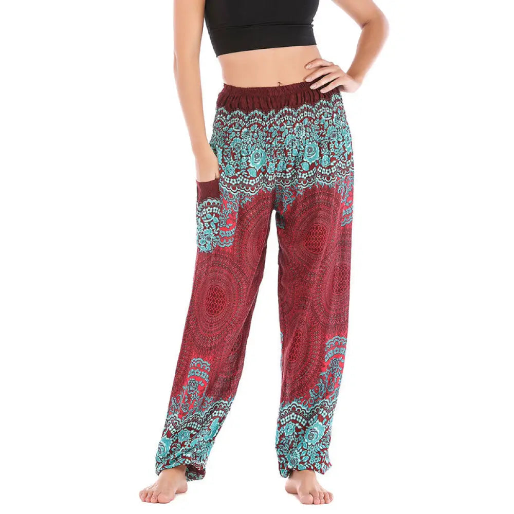 BWOOOH printed harem pants - Round Geometric Pattern Loose Casual Har