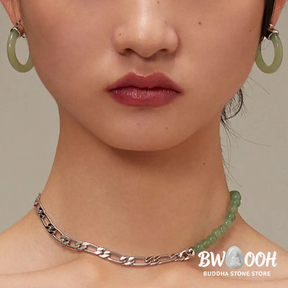 Buddha Stones Round Jade White Jade Prosperity Earrings - Earrings