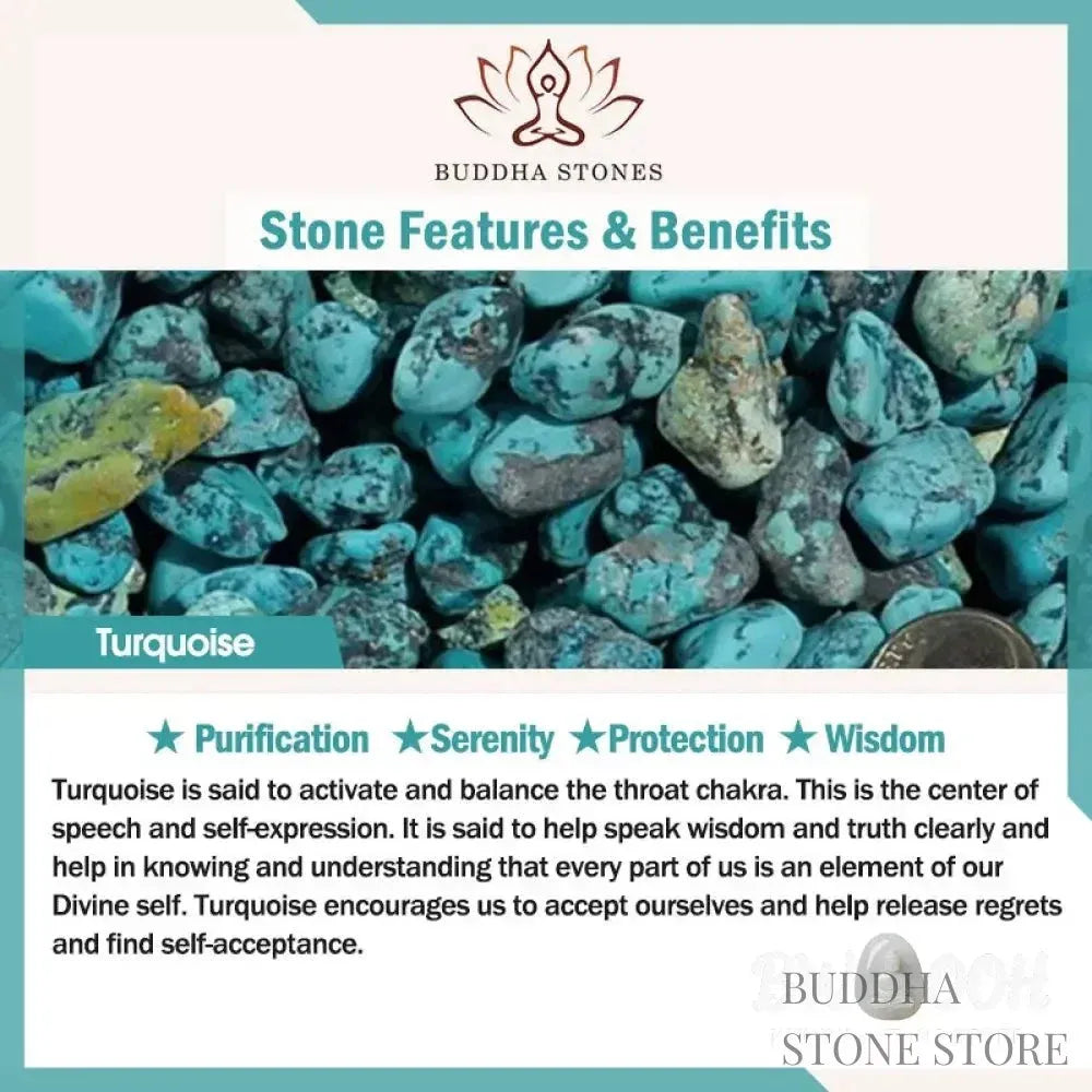 BWOOOH Round Turquoise Stone Protection Strength Necklace Pendant, featuring a 2cm synthetic turquoise stone on an 80cm PU rope. Symbolizes throat chakra activation for wisdom, serenity, and self-expression. - View 13