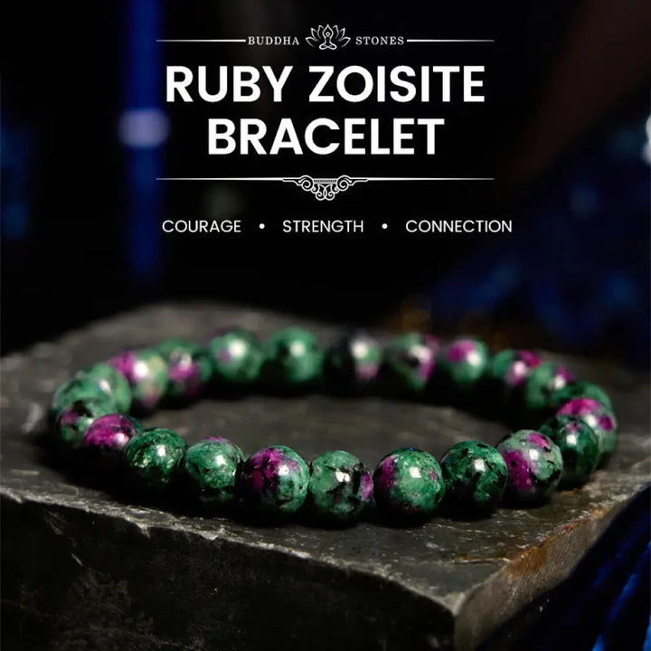 BWOOOH Ruby Zoisite Connection Bracelet - BWOOOH - Ruby Zoisite(Wrist Circumference: 14-15cm) - Bracelet