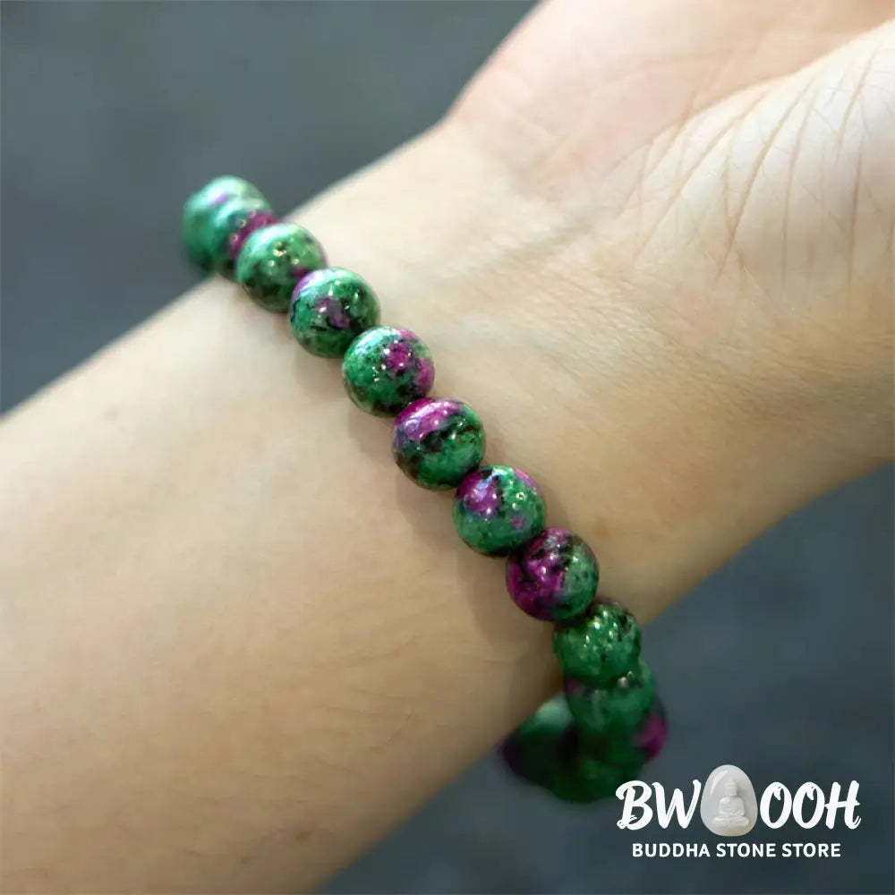 Buddha Stones Ruby Zoisite Connection Bracelet - BWOOOH - Ruby Zoisite(Wrist Circumference: 14-15cm) - Bracelet