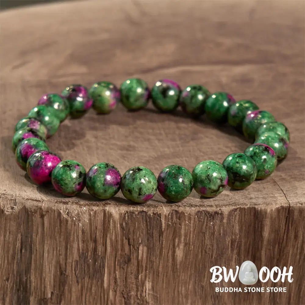 Buddha Stones Ruby Zoisite Connection Bracelet - BWOOOH - Ruby Zoisite(Wrist Circumference: 14-15cm) - Bracelet
