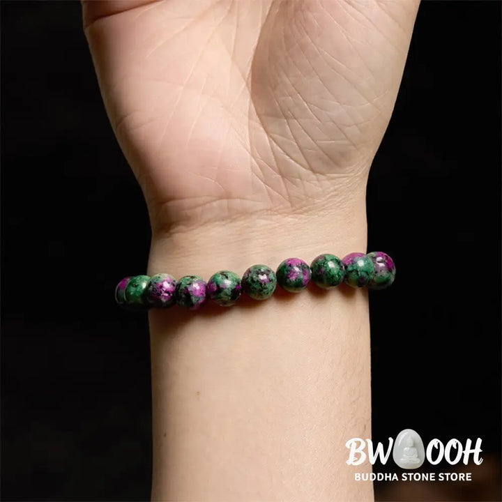 Buddha Stones Ruby Zoisite Connection Bracelet - BWOOOH - Ruby Zoisite(Wrist Circumference: 14-15cm) - Bracelet