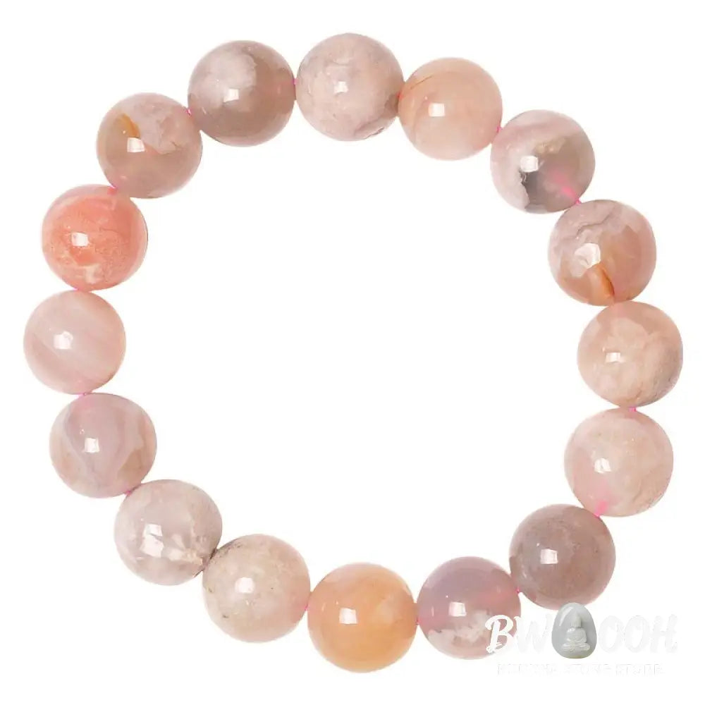 Buddha Stones Sakura Agate Peace Blessing Bracelet - BWOOOH - Bracelet