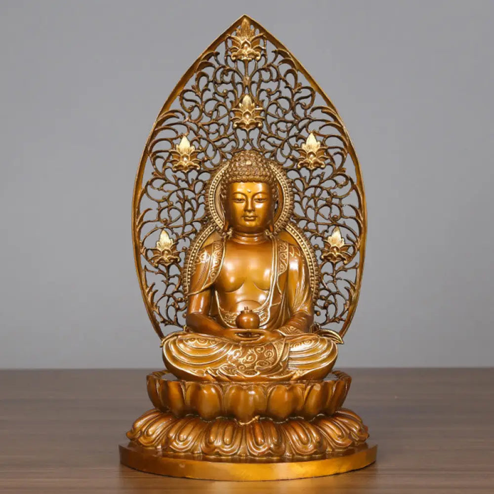 BWOOOH copper Buddha statue - Sakyamuni Amitabha Medicine Buddha 