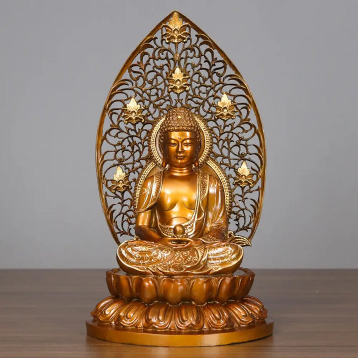 BWOOOH copper Buddha statue - Sakyamuni Amitabha Medicine Buddha 