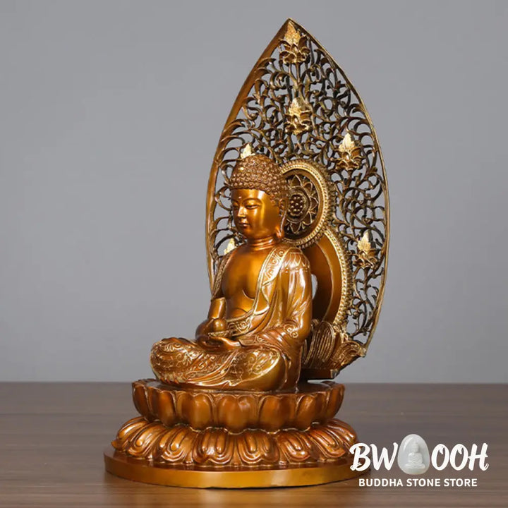 BWOOOH copper Buddha statue - Sakyamuni Amitabha Medicine Buddha 